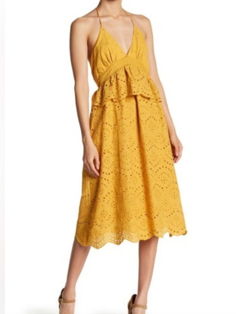 Moon River Eyelet Halter Sundress - Women